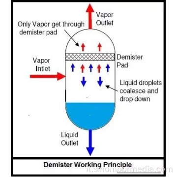 Demister del deflettore e eliminatore di nebbia di tipo pala